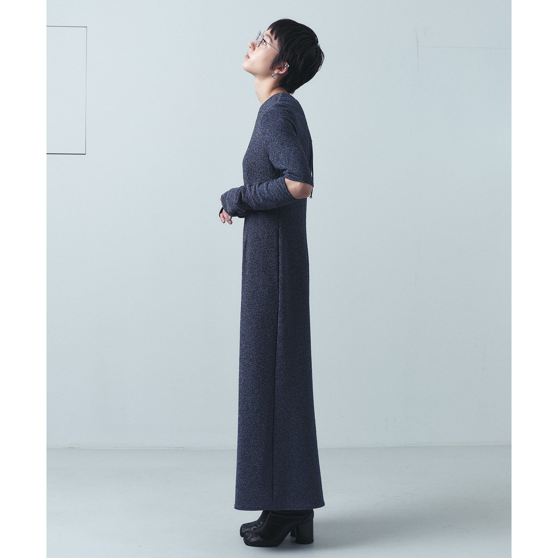 CODE A「open back lame dress」|ワンピース|