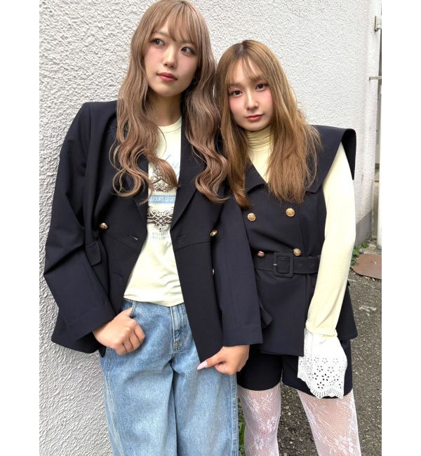 CALNAMUR「レーヨンハイネックドッキングトップス」|Tシャツ・カットソー|