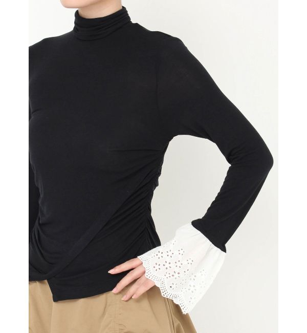 CALNAMUR「レーヨンハイネックドッキングトップス」|Tシャツ・カットソー|