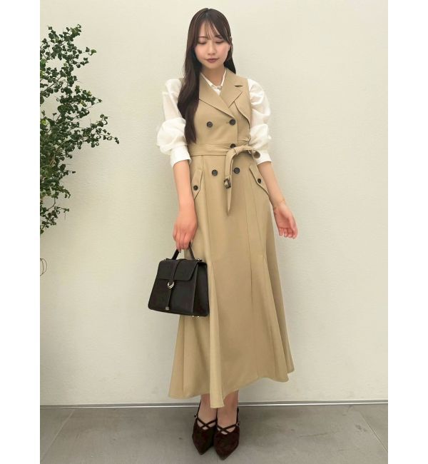 dazzlin「【WEB限定カラーあり】トレンチディティールジレワンピース」|ワンピース|