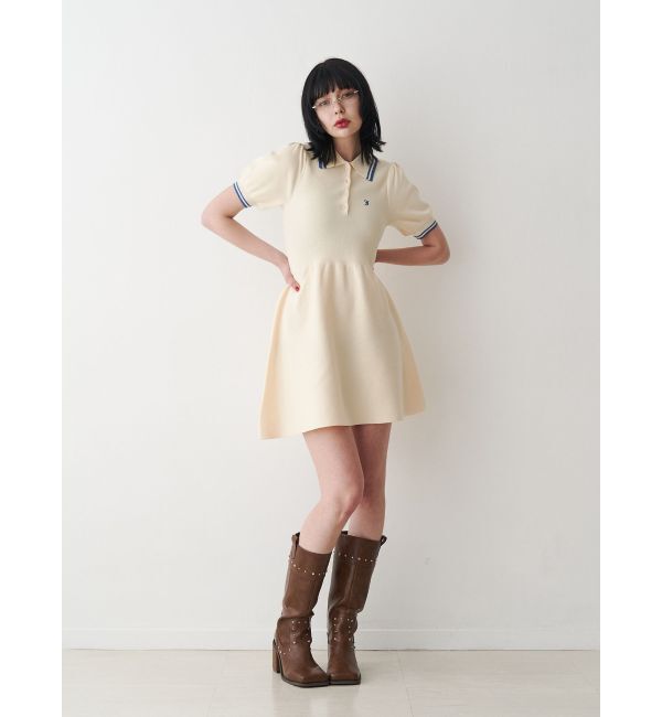jouetie「ニットポロミニワンピース」|ワンピース|