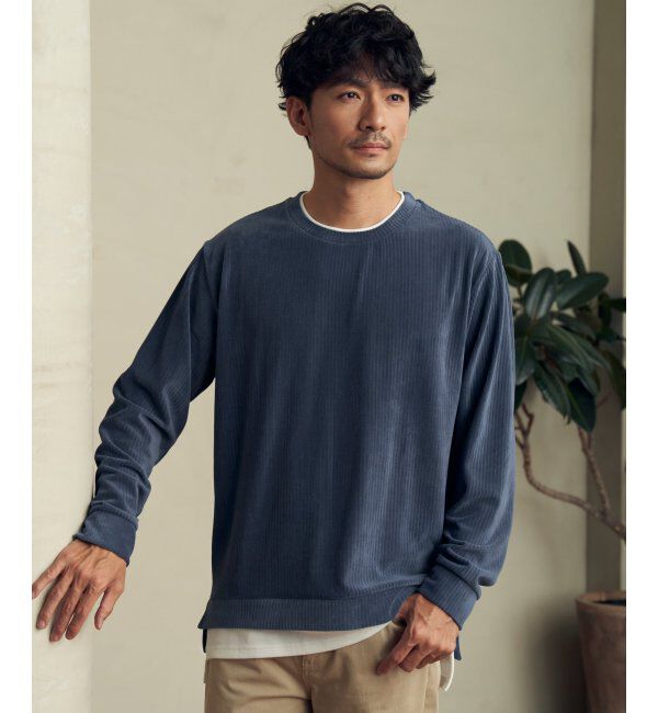 ikka「カットコールフェイクレイヤードプルオーバー」|パーカー|