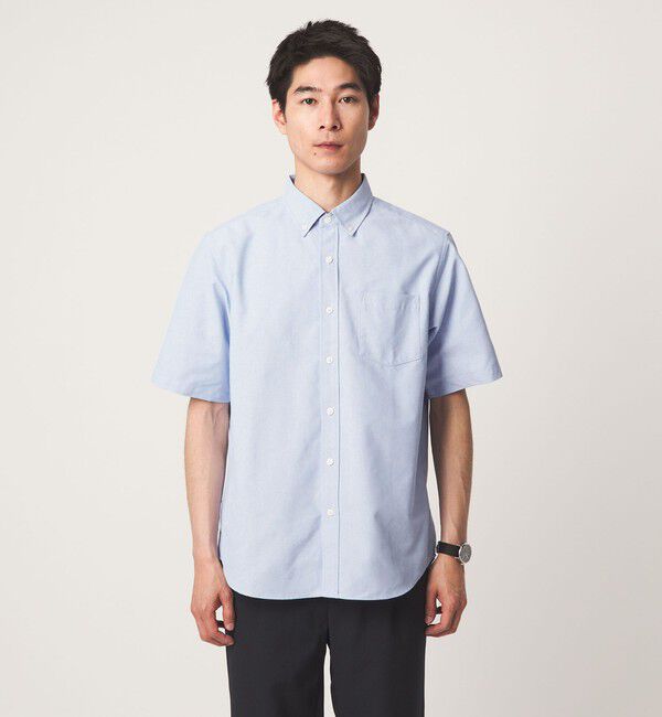 UNITED ARROWS green label relaxing「【WEB限定】JUST fit オックスフォード ボタンダウン 半袖 シャツ」|シャツ・ブラウス|