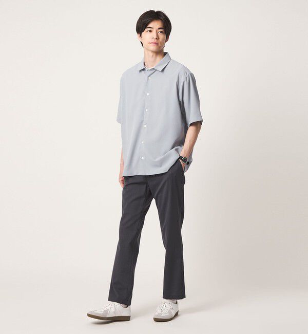 UNITED ARROWS green label relaxing「【WEB限定】JUST fit ソフトドレープ ボックスシルエット 半袖 シャツ」|シャツ・ブラウス|