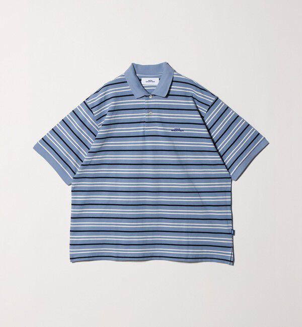 NICE WEATHER「＜NICE WEATHER＞ボーダー ショートスリーブ ポロシャツ」|Tシャツ・カットソー|LT.BLUE