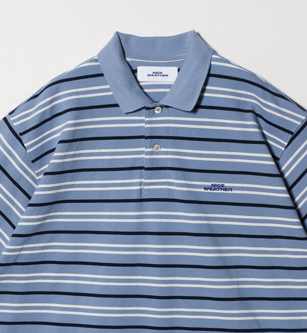 NICE WEATHER「＜NICE WEATHER＞ボーダー ショートスリーブ ポロシャツ」|Tシャツ・カットソー|
