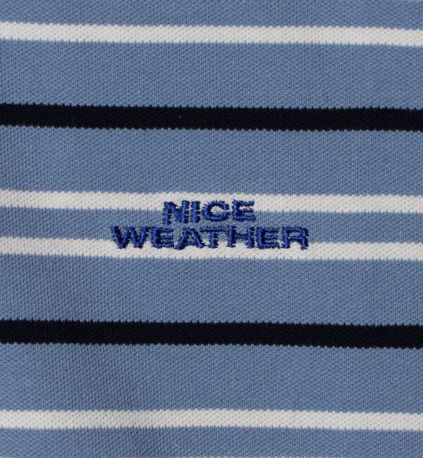NICE WEATHER「＜NICE WEATHER＞ボーダー ショートスリーブ ポロシャツ」|Tシャツ・カットソー|