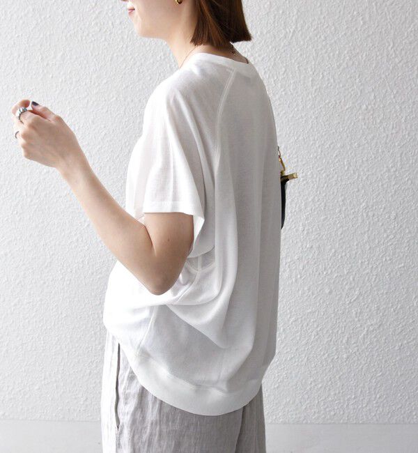 SHIPS any「SHIPS any:〈洗濯機可能〉シアー 裏毛 ロゴ TEE」|Tシャツ・カットソー|
