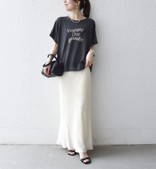 SHIPS any「SHIPS any:〈洗濯機可能〉シアー 裏毛 ロゴ TEE」|Tシャツ・カットソー|