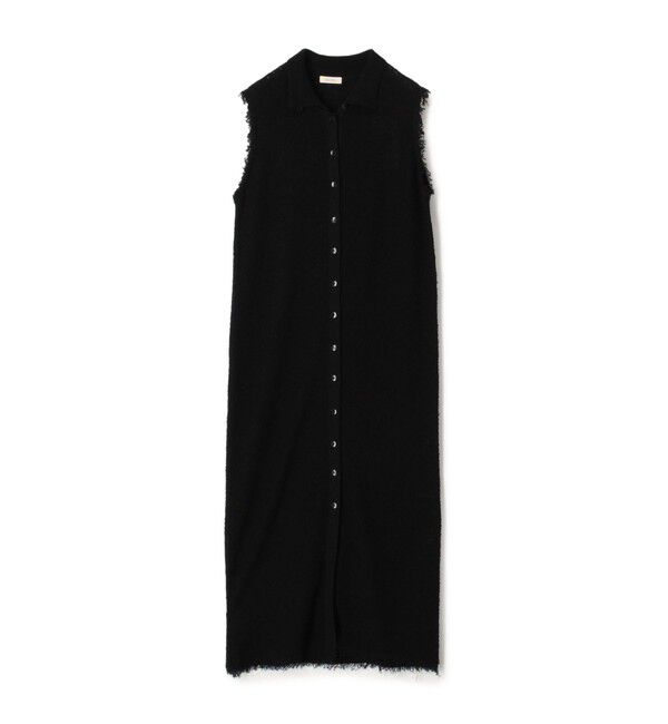 DES PRES「カールヤーンニット シャツワンピース」|ワンピース|19 ブラック