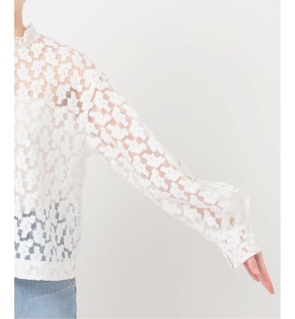IENA「フラワー刺繍レース2WAYブラウス」|シャツ・ブラウス|