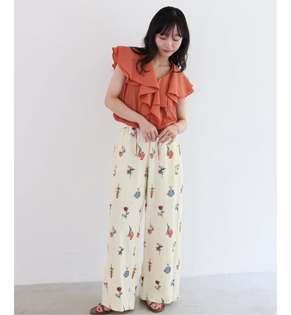 SLOBE IENA「《追加予約》embroideryメッシュパンツ」|その他|