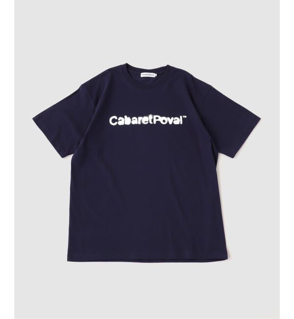 417 EDIFICE「cabaret poval / キャバレーポバール Stencil Logo Tee」|Tシャツ・カットソー|ネイビー