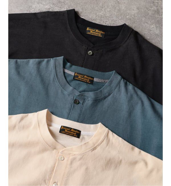 J.S.Homestead「J.S.Homestead / フェード ヘンリー ネック Tシャツ」|Tシャツ・カットソー|