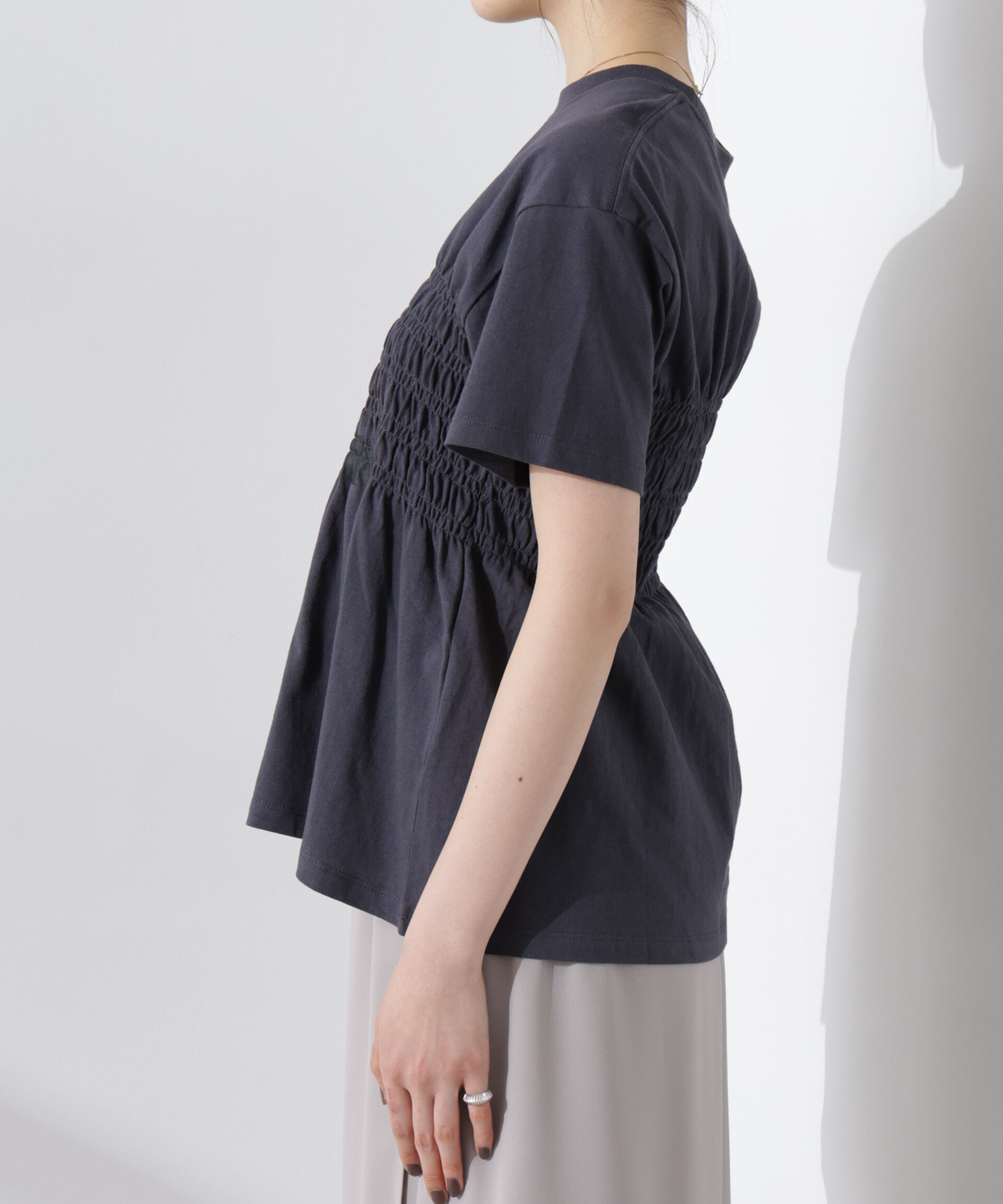 nano･universe「RUSSELL ATHLETIC/別注 Jersey Shirring T」|Tシャツ・カットソー|
