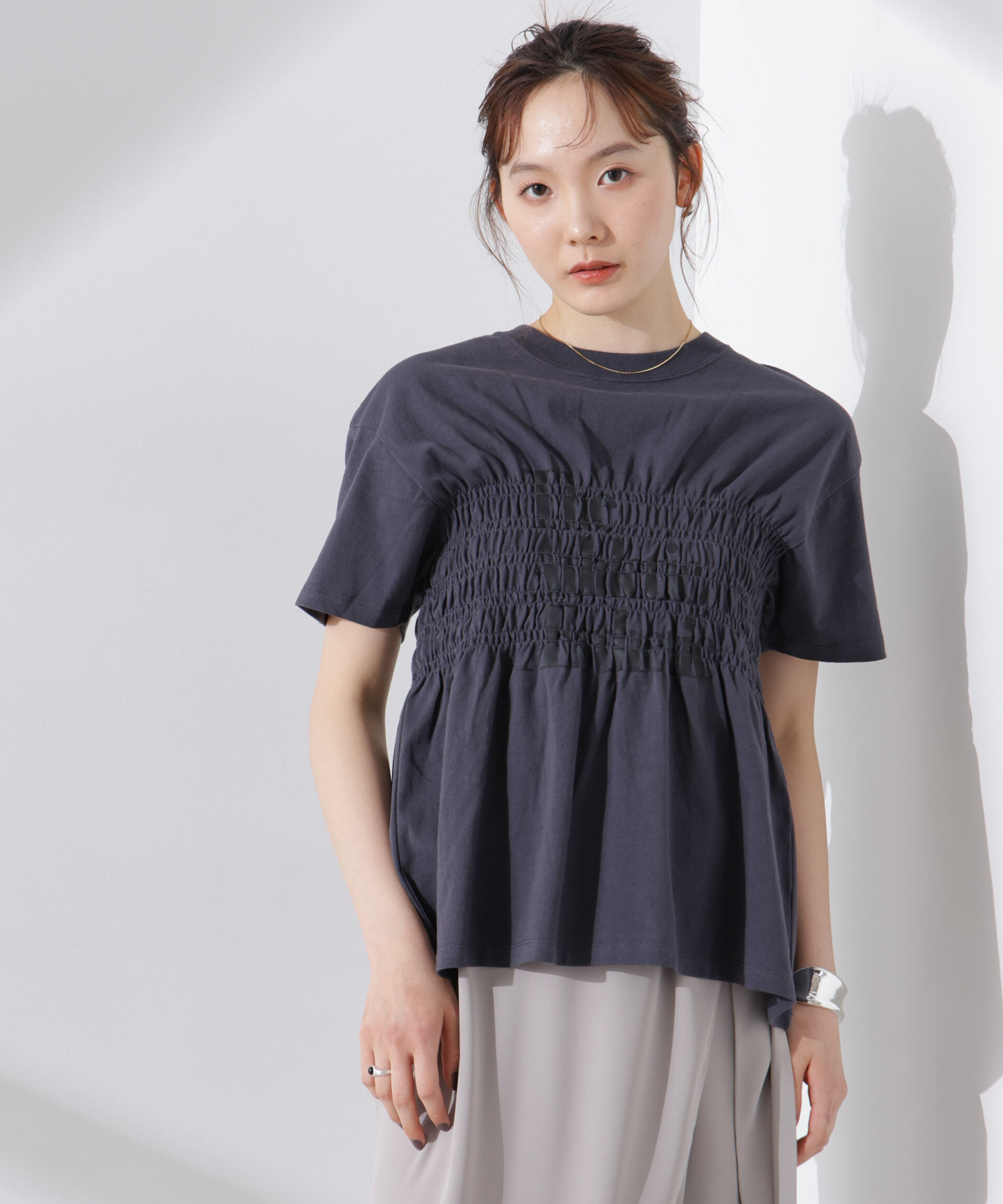 nano･universe「RUSSELL ATHLETIC/別注 Jersey Shirring T」|Tシャツ・カットソー|