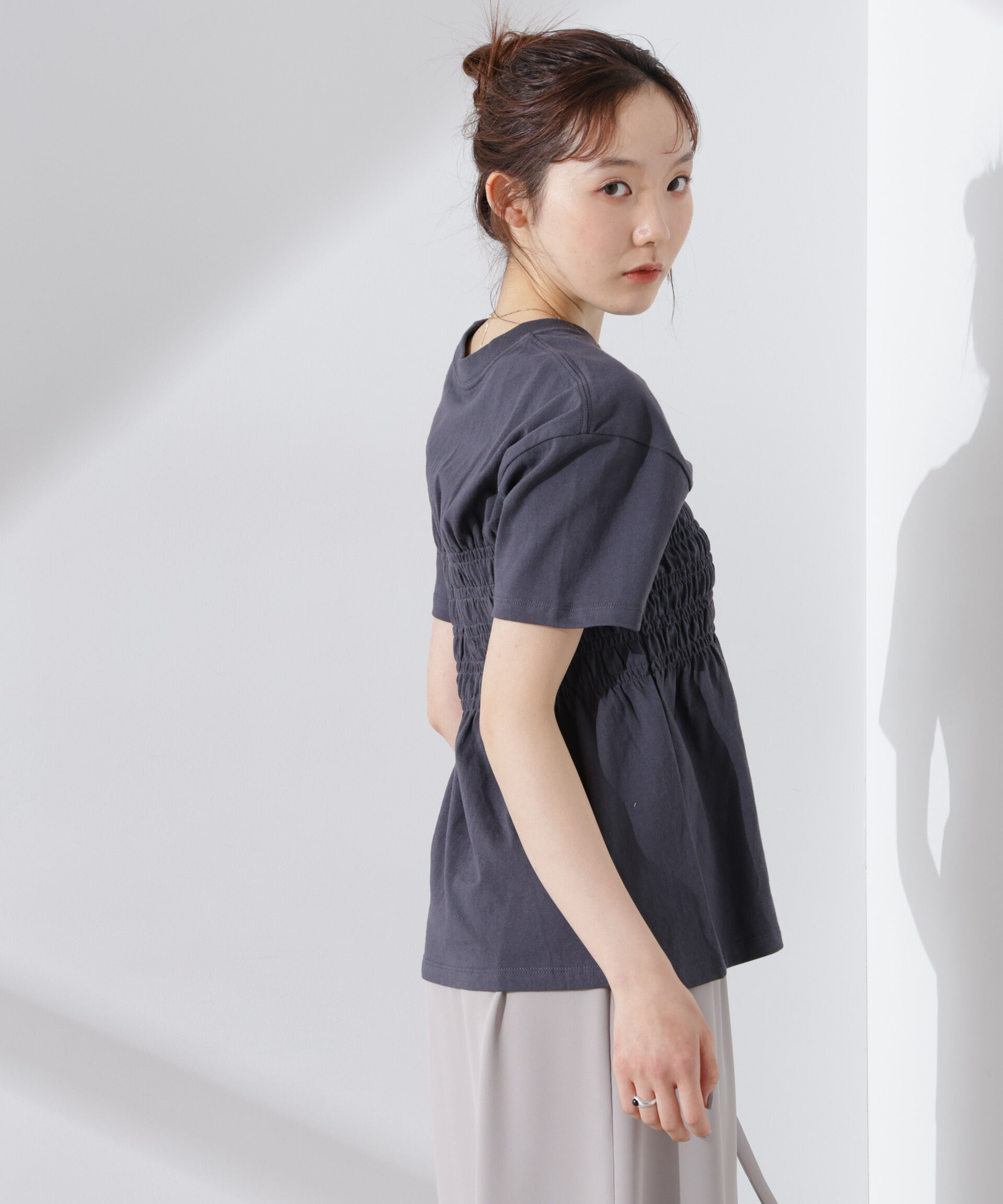 nano･universe「RUSSELL ATHLETIC/別注 Jersey Shirring T」|Tシャツ・カットソー|