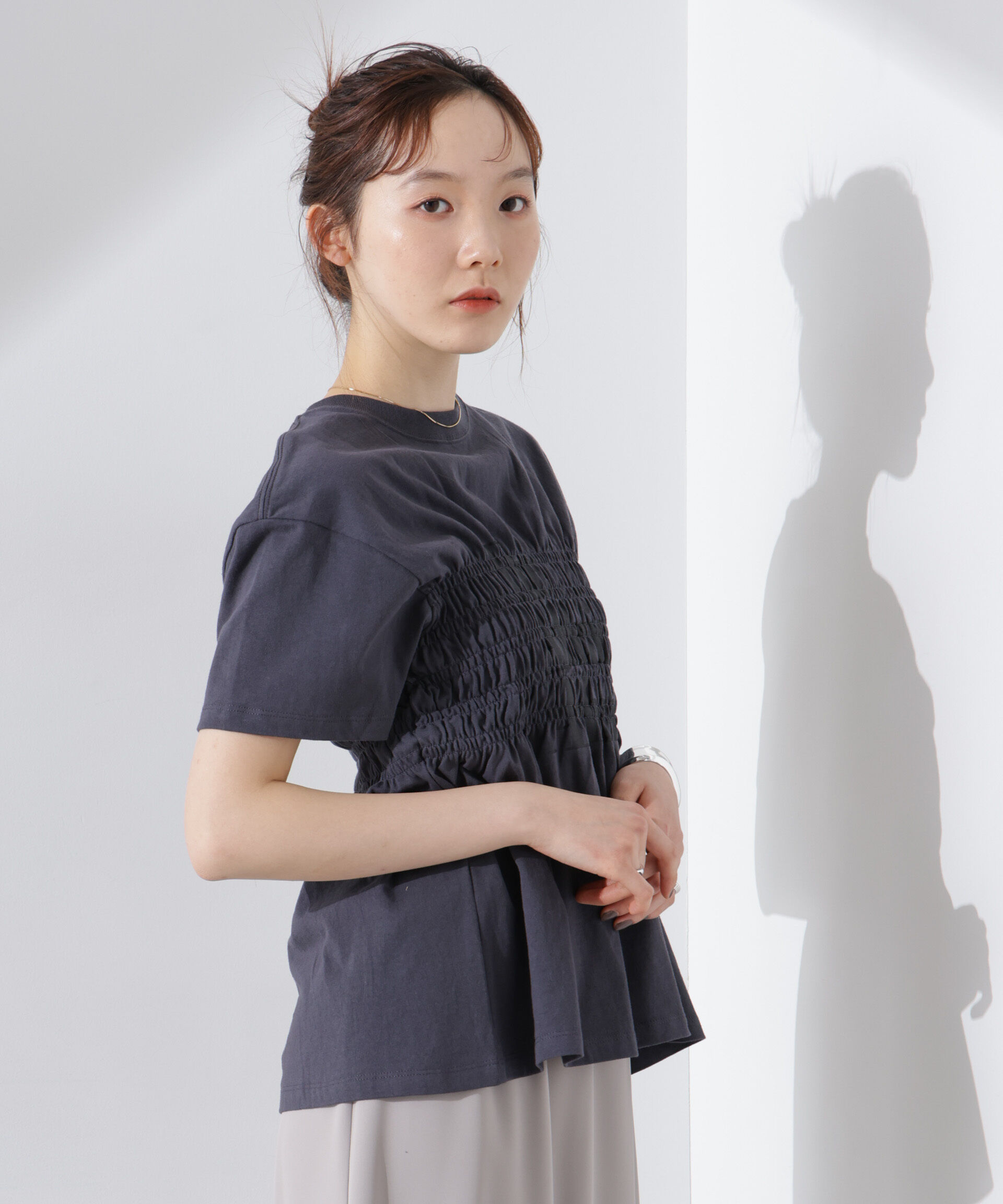 nano･universe「RUSSELL ATHLETIC/別注 Jersey Shirring T」|Tシャツ・カットソー|