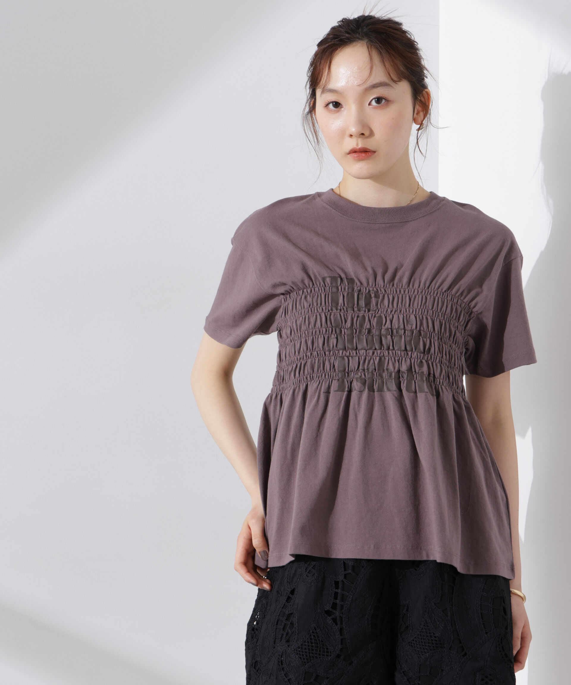 nano･universe「RUSSELL ATHLETIC/別注 Jersey Shirring T」|Tシャツ・カットソー|