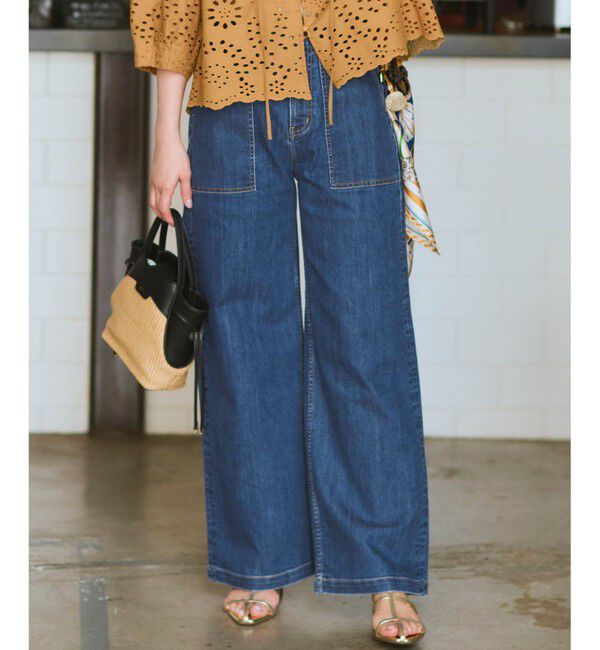 23区「【見上愛さん着用】23区DENIM サマー ベイカーパンツ」|デニム|ｳｫｯｼｭﾄ