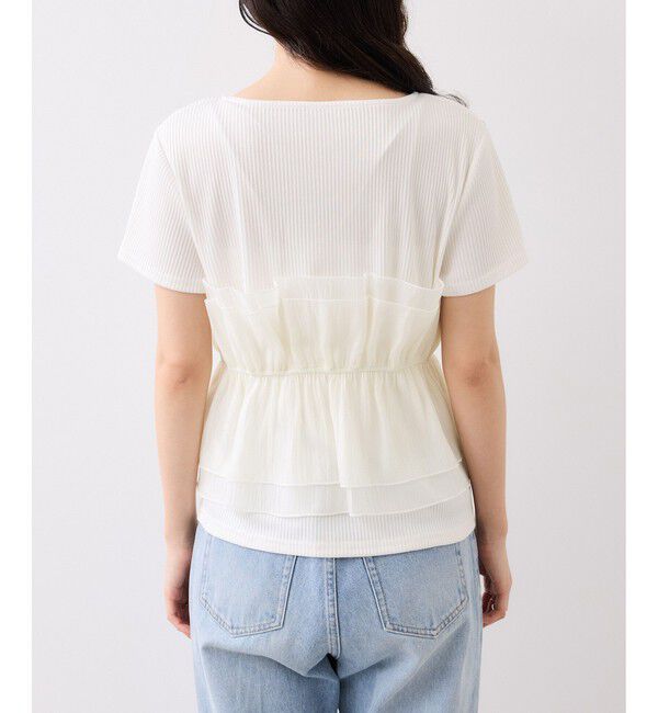VIS「チェック＆無地シアービスチェドッキング半袖プルオーバー/イージーケア」|Tシャツ・カットソー|