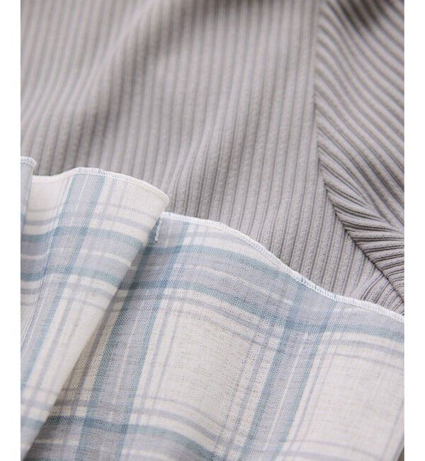 VIS「チェック＆無地シアービスチェドッキング半袖プルオーバー/イージーケア」|Tシャツ・カットソー|
