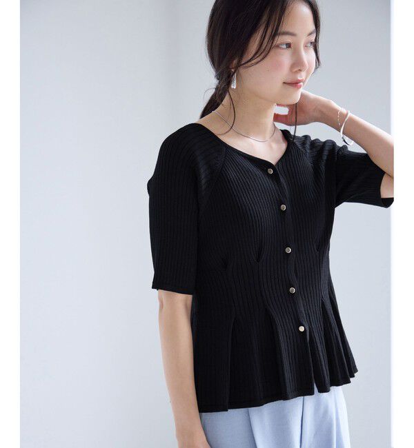 VIS「【再入荷】ウエストタックカーディガン/イージーケア」|カーディガン|