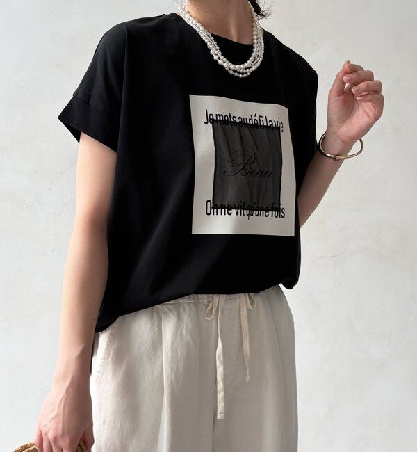  「【WEB限定】BeauオーガンジーロゴTEE」|Tシャツ・カットソー|