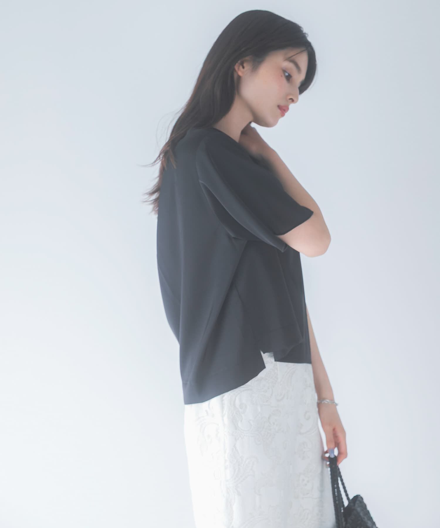 URBAN RESEARCH ROSSO「接触冷感 吸水速乾サテンブラウス」|シャツ・ブラウス|