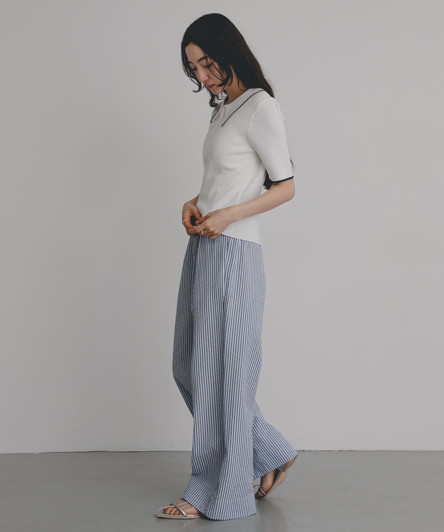 SENSE OF PLACE by URBAN RESEARCH「『洗濯可』ハーフZIPニットポロ」|ニット・セーター|