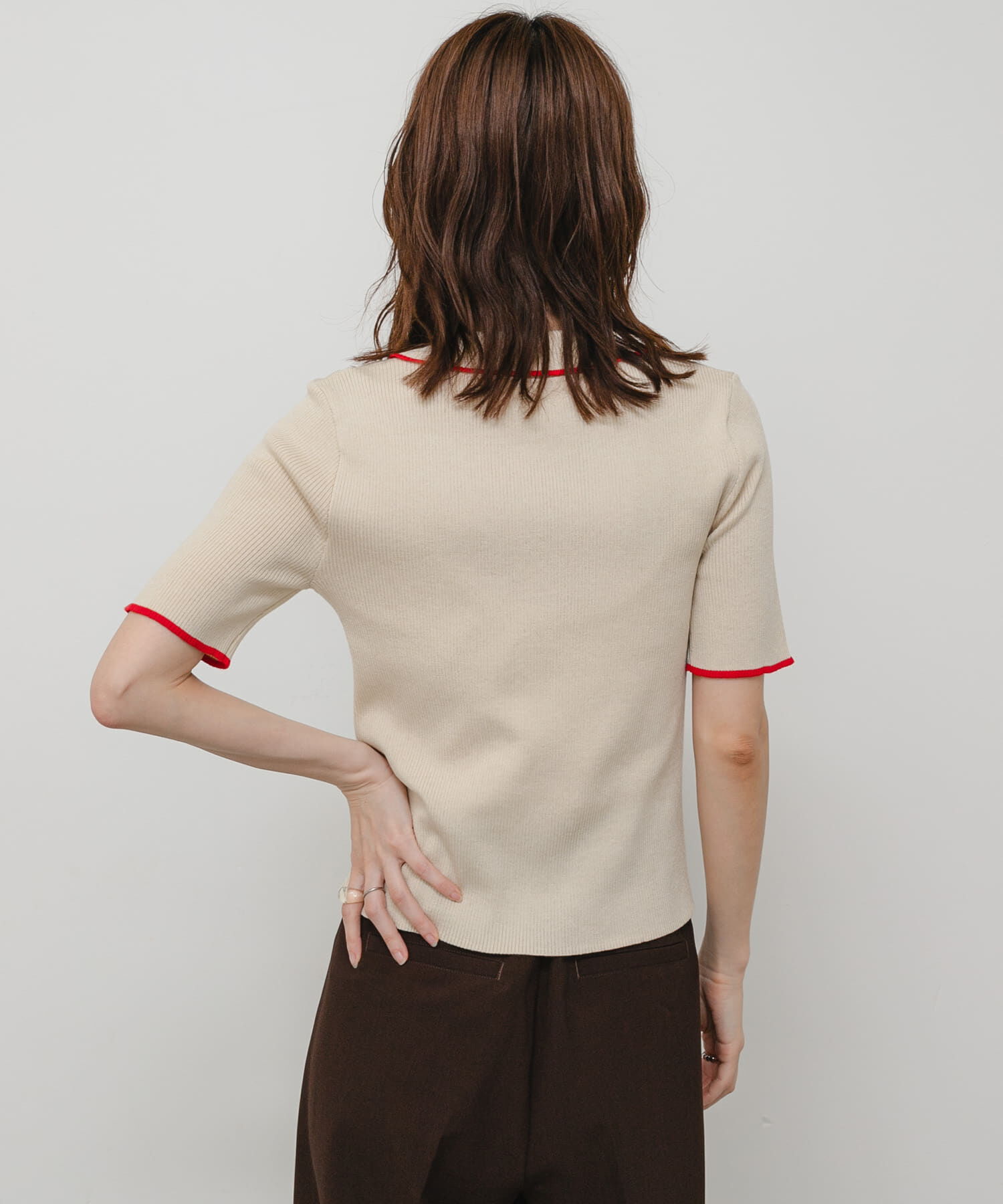 SENSE OF PLACE by URBAN RESEARCH「『洗濯可』ハーフZIPニットポロ」|ニット・セーター|