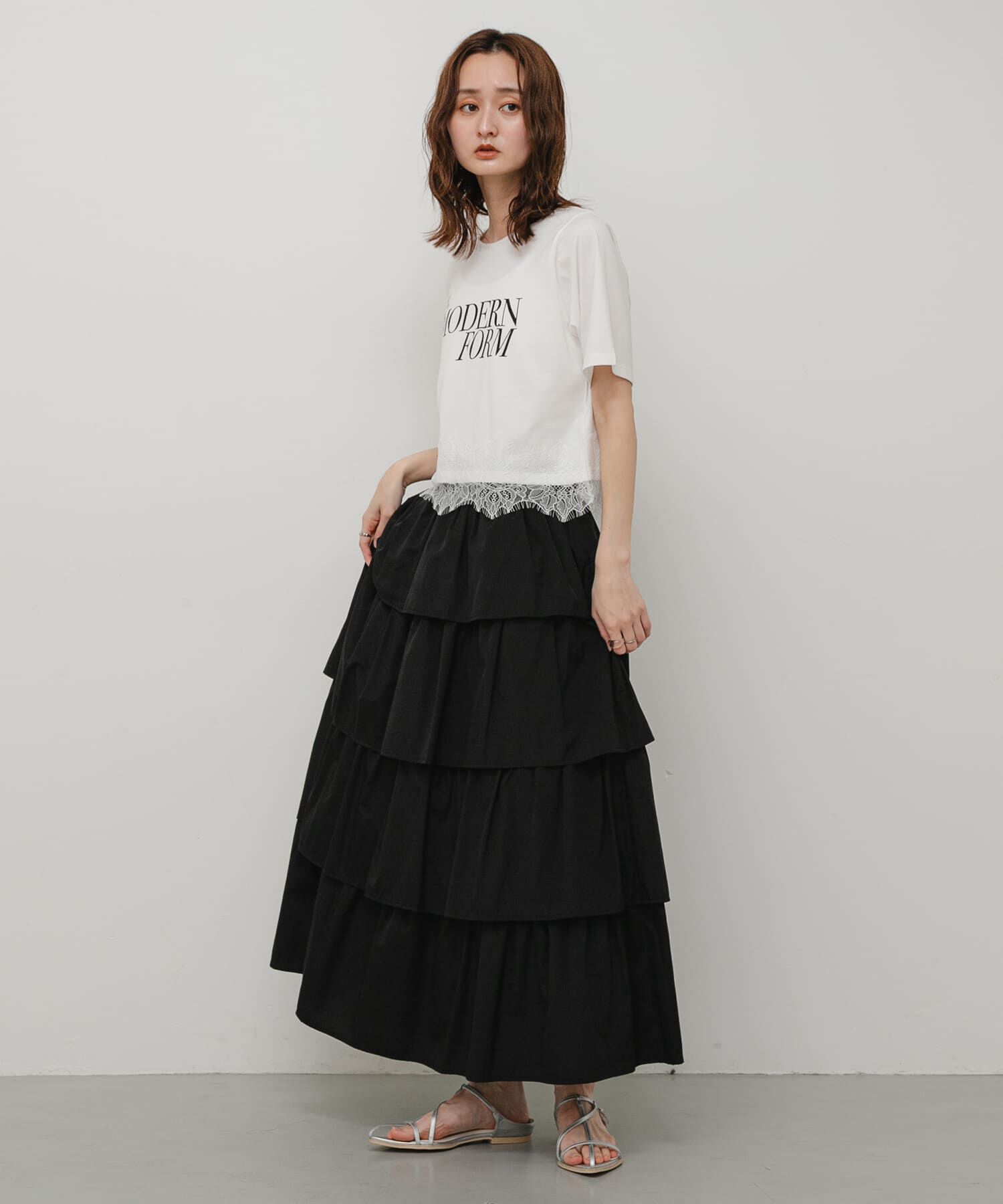 SENSE OF PLACE by URBAN RESEARCH「クロップドレースロゴTシャツ(半袖)」|Tシャツ・カットソー|
