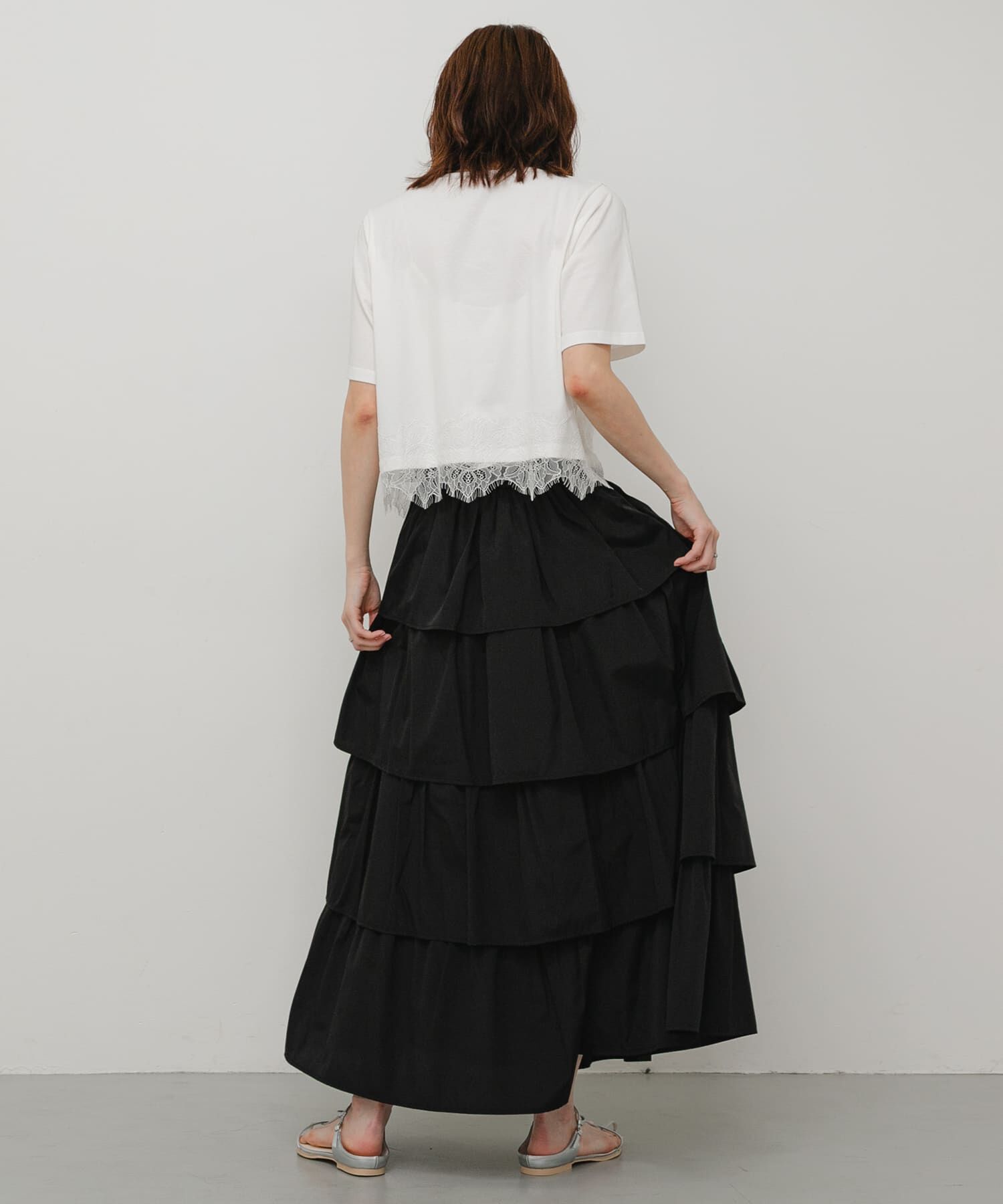 SENSE OF PLACE by URBAN RESEARCH「クロップドレースロゴTシャツ(半袖)」|Tシャツ・カットソー|