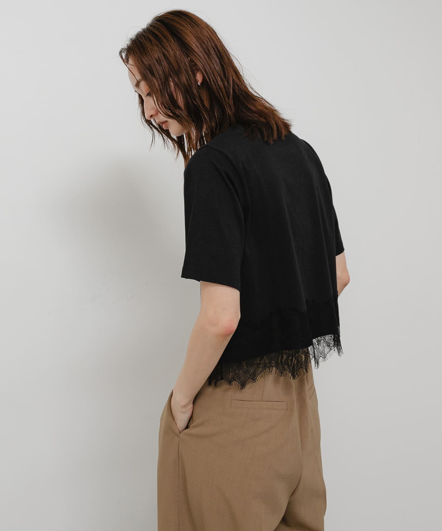 SENSE OF PLACE by URBAN RESEARCH「クロップドレースロゴTシャツ(半袖)」|Tシャツ・カットソー|