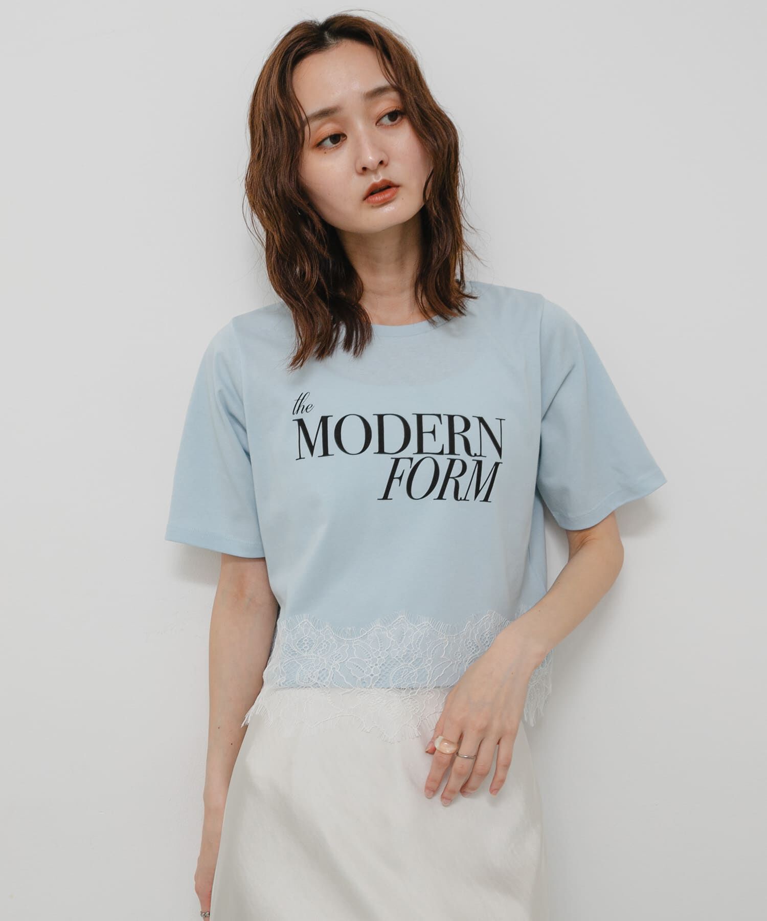 SENSE OF PLACE by URBAN RESEARCH「クロップドレースロゴTシャツ(半袖)」|Tシャツ・カットソー|