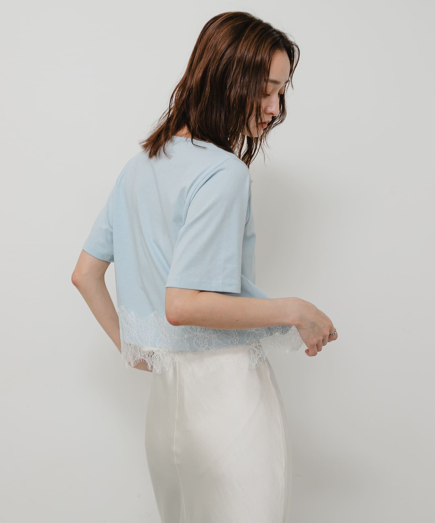 SENSE OF PLACE by URBAN RESEARCH「クロップドレースロゴTシャツ(半袖)」|Tシャツ・カットソー|