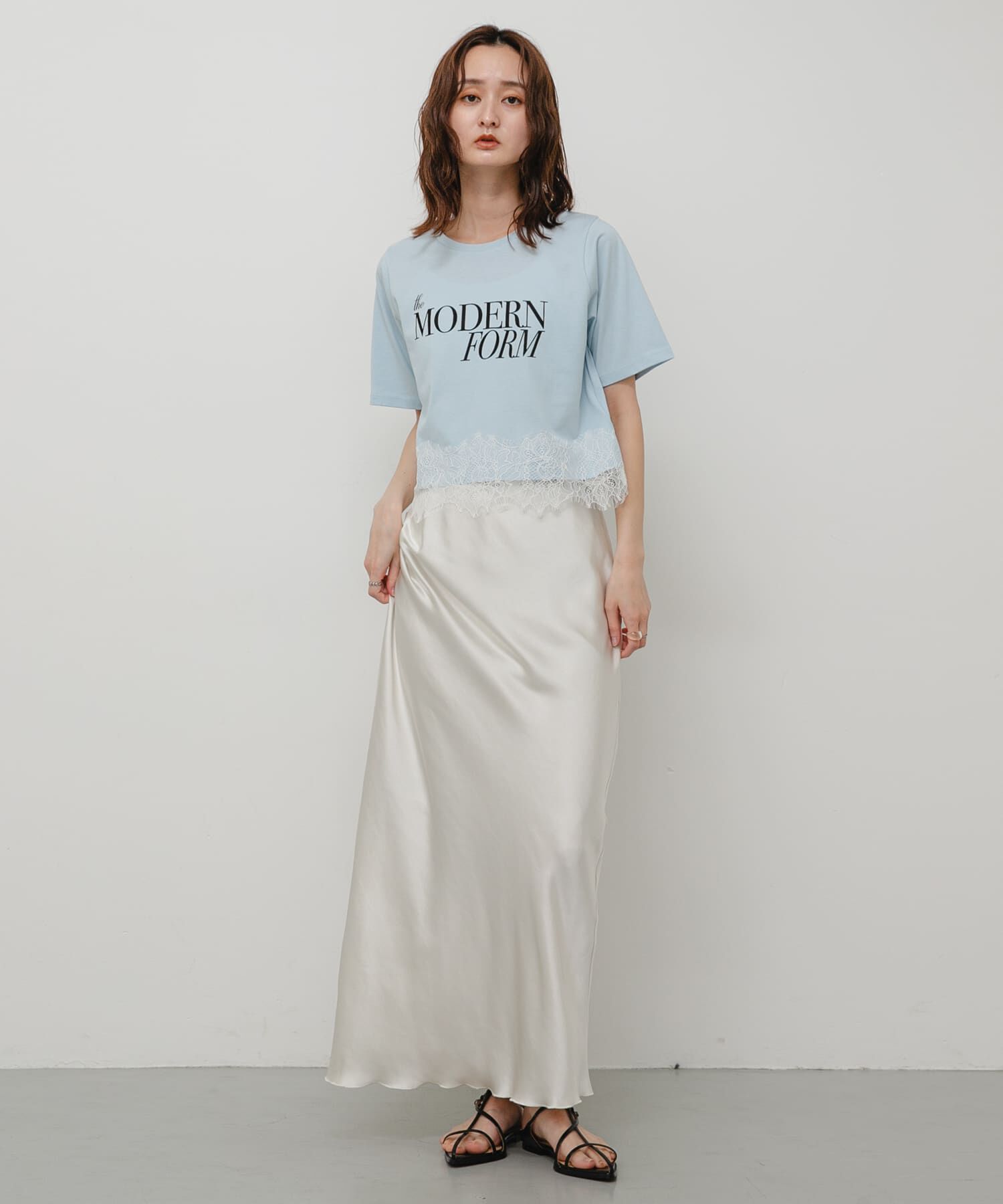 SENSE OF PLACE by URBAN RESEARCH「クロップドレースロゴTシャツ(半袖)」|Tシャツ・カットソー|