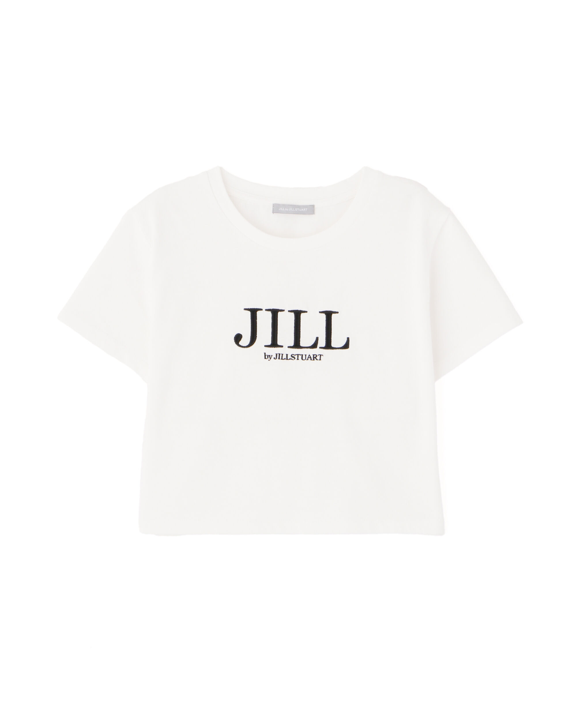  「ショート丈刺繍ロゴTシャツオーガニックコットン」|Tシャツ・カットソー|
