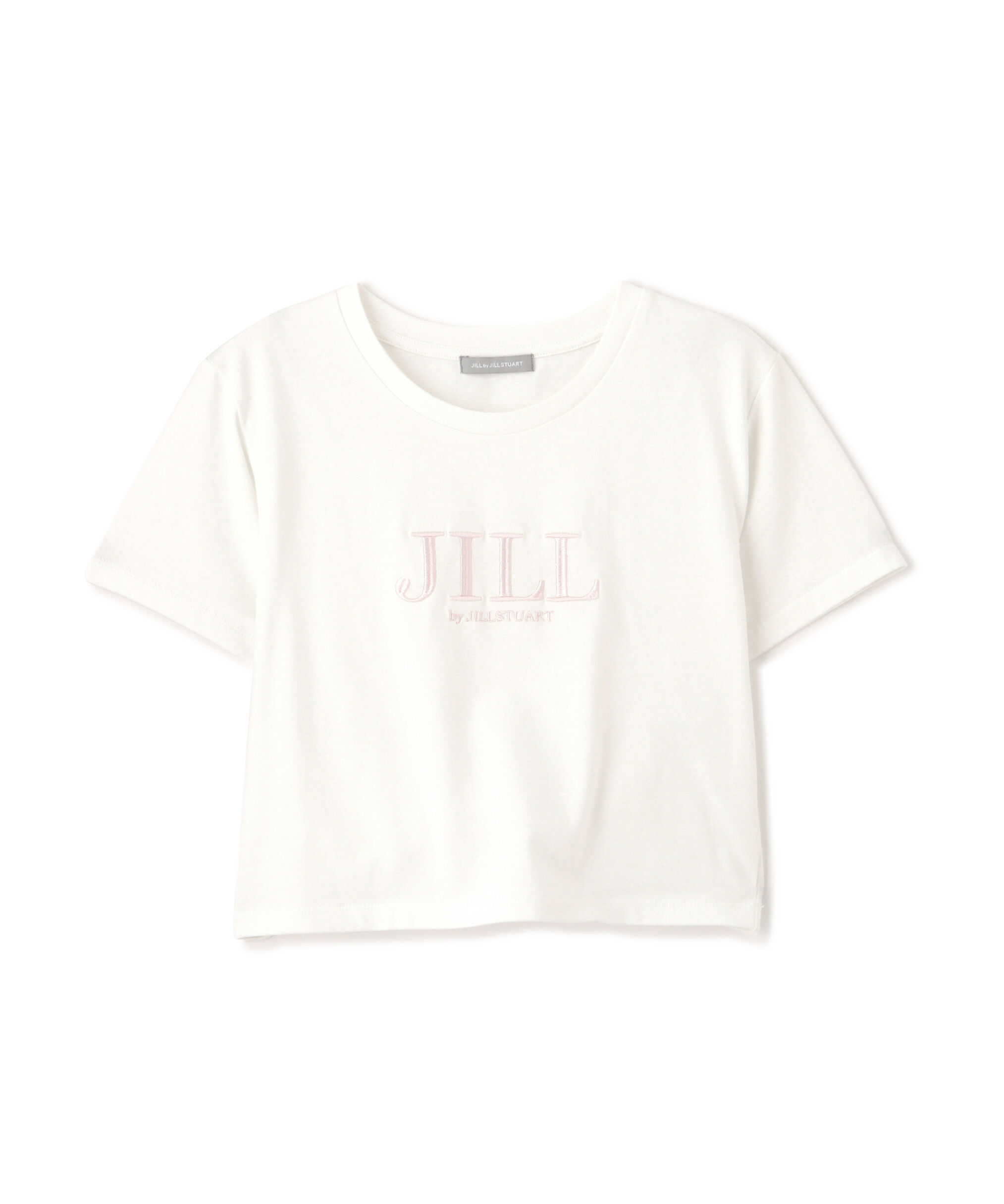  「ショート丈刺繍ロゴTシャツオーガニックコットン」|Tシャツ・カットソー|