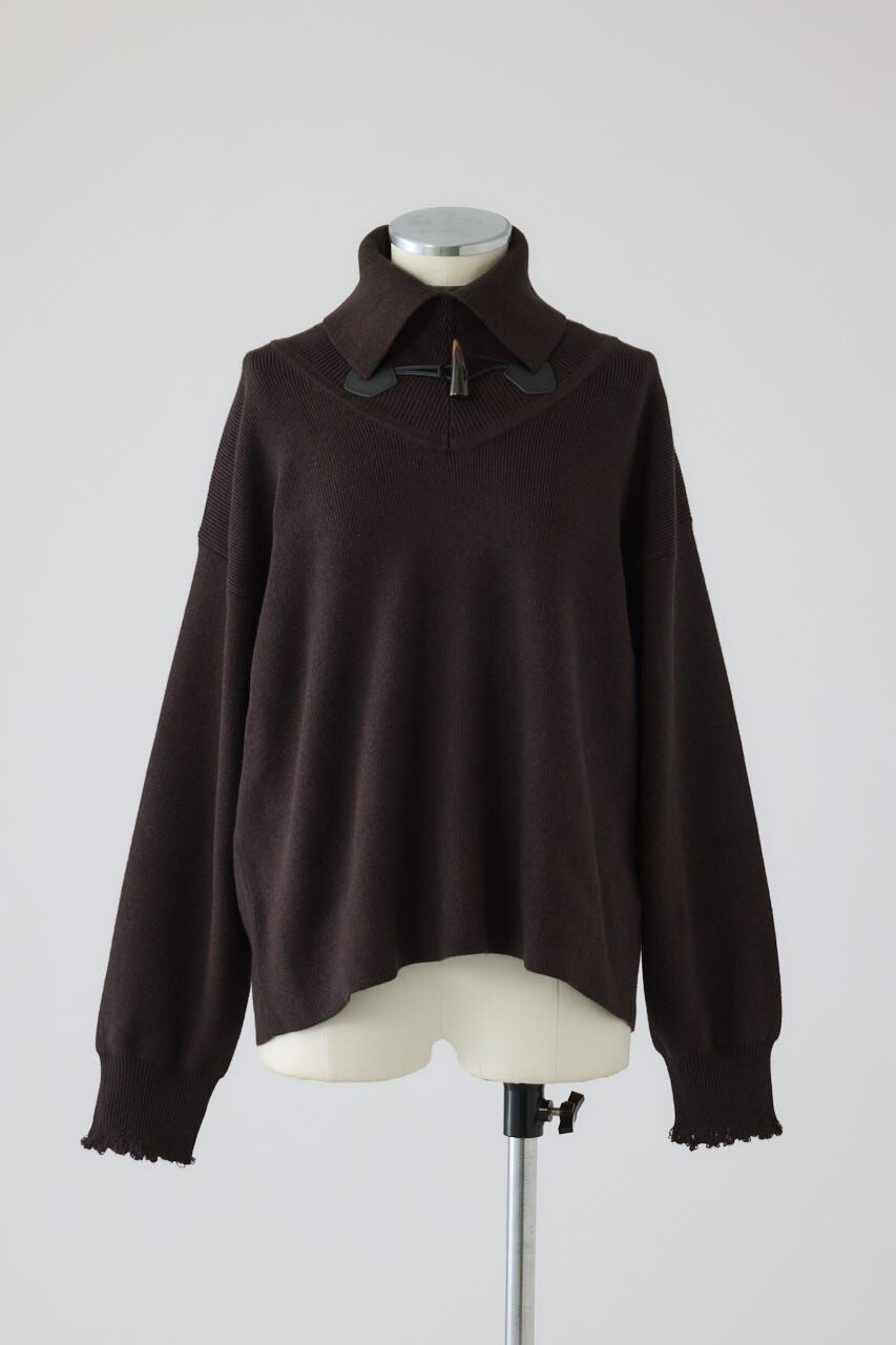 RIM.ARK 「Toggle motif knit tops」|ニット・セーター|BRN