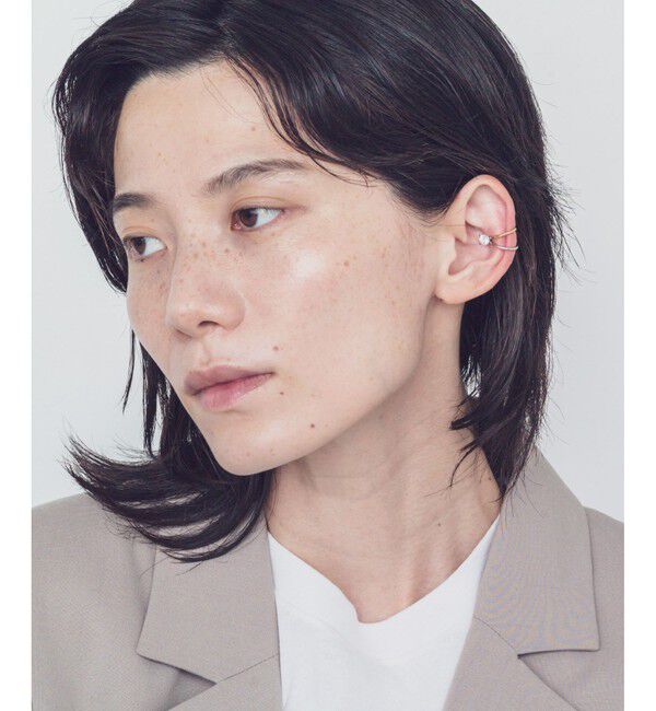 Jouete「コンチャカフス ジルコニア コンビカラー」|イヤーカフ|