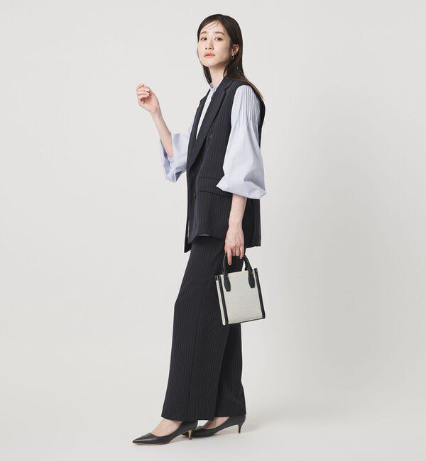 UNITED ARROWS「Drapy ピンストライプ テーラード ミドル ベスト」|ベスト・ジレ|