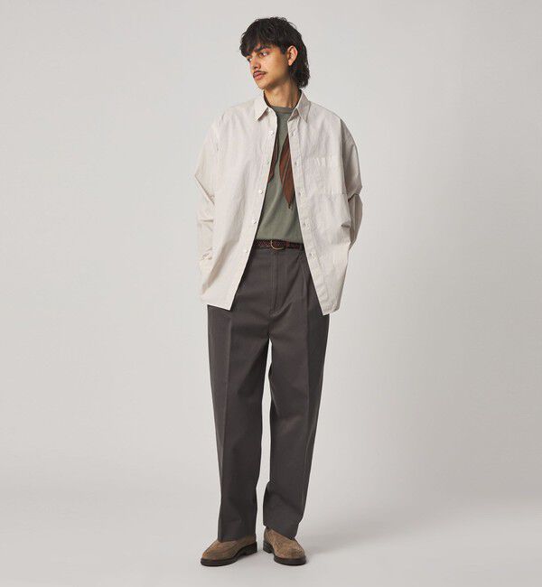 Steven Alan＞ ガーメントダイ ポプリン レギュラーカラー シャツ