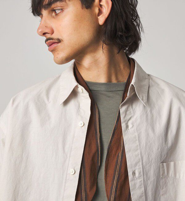 Steven Alan＞ ガーメントダイ ポプリン レギュラーカラー シャツ