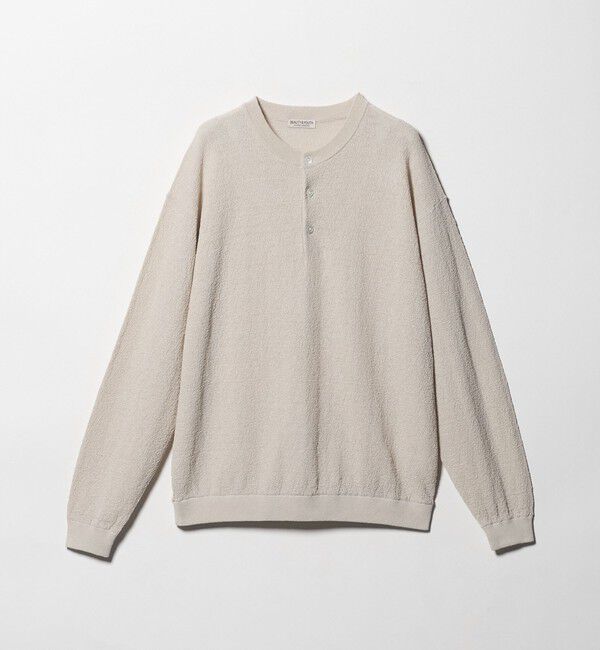 BEAUTY&YOUTH UNITED ARROWS「テクスチャード 3ボタン ヘンリーネック ニット ウォッシャブル」|ニット・セーター|