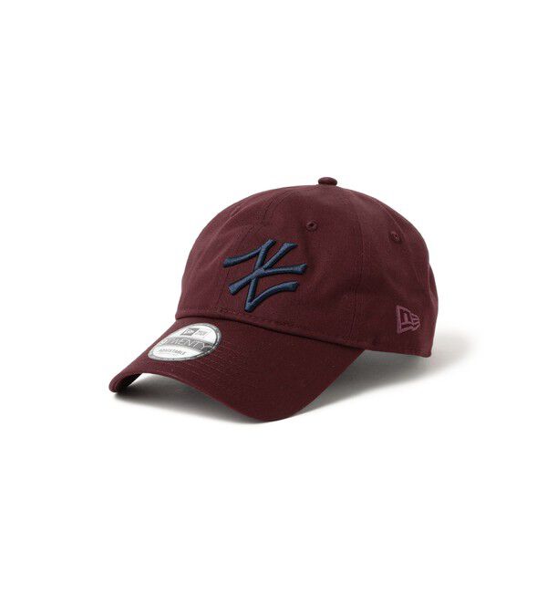 BEAMS「【別注】NEW ERA / 9TWENTY Slanting Logo Cap」|キャップ・キャスケット|MAROON