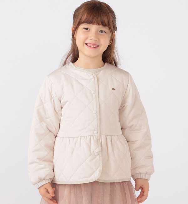 SHIPS KIDS「SHIPS KIDS:100～130cm /〈撥水/洗濯機可能〉キルト ペプラム ジャケット」|その他|