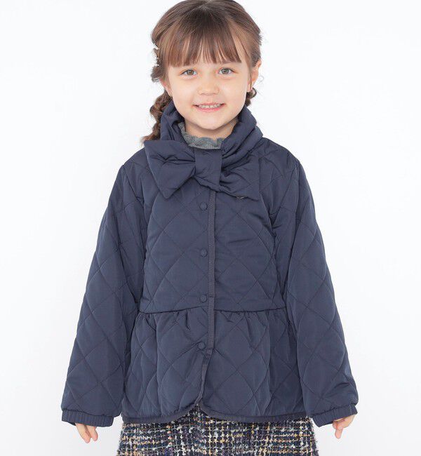 SHIPS KIDS「SHIPS KIDS:100～130cm /〈撥水/洗濯機可能〉キルト ペプラム ジャケット」|その他|