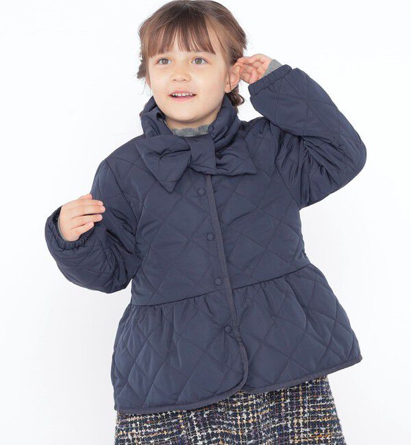 SHIPS KIDS「SHIPS KIDS:100～130cm /〈撥水/洗濯機可能〉キルト ペプラム ジャケット」|その他|