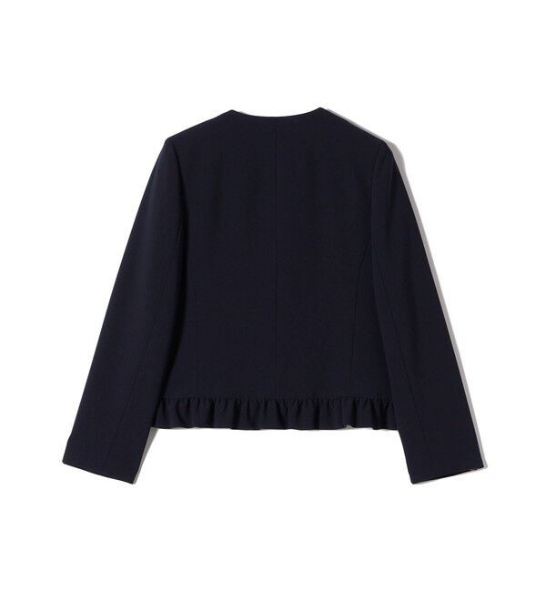 SHIPS for women「〈手洗い可能〉トリアセテート混 裾 フリル ジャケット（セットアップ対応）」|ノーカラージャケット|